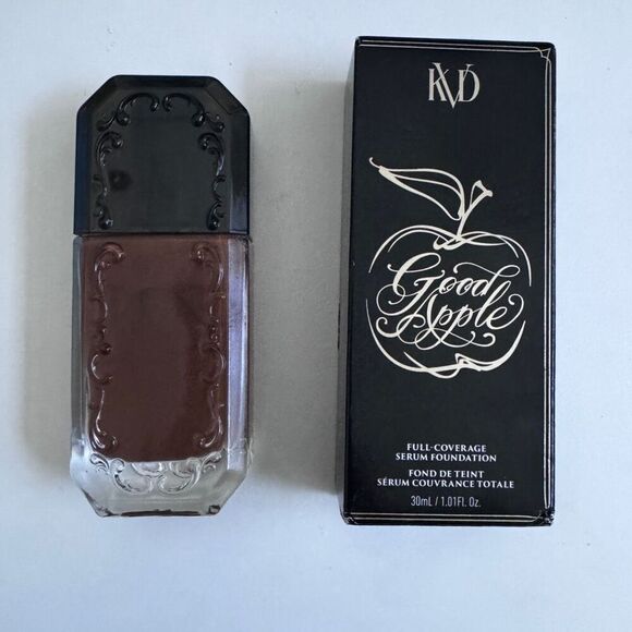 Kat Von D KVD Good Apple Skin Full Coverage Serum‎ Foundation DEEP 084 New FLAW - Picture 1 of 4
